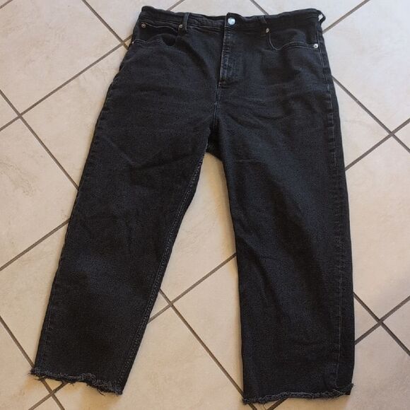 Everlane The way High Jean Organic Cotton Black Size 32 Crop - Picture 2 of 9